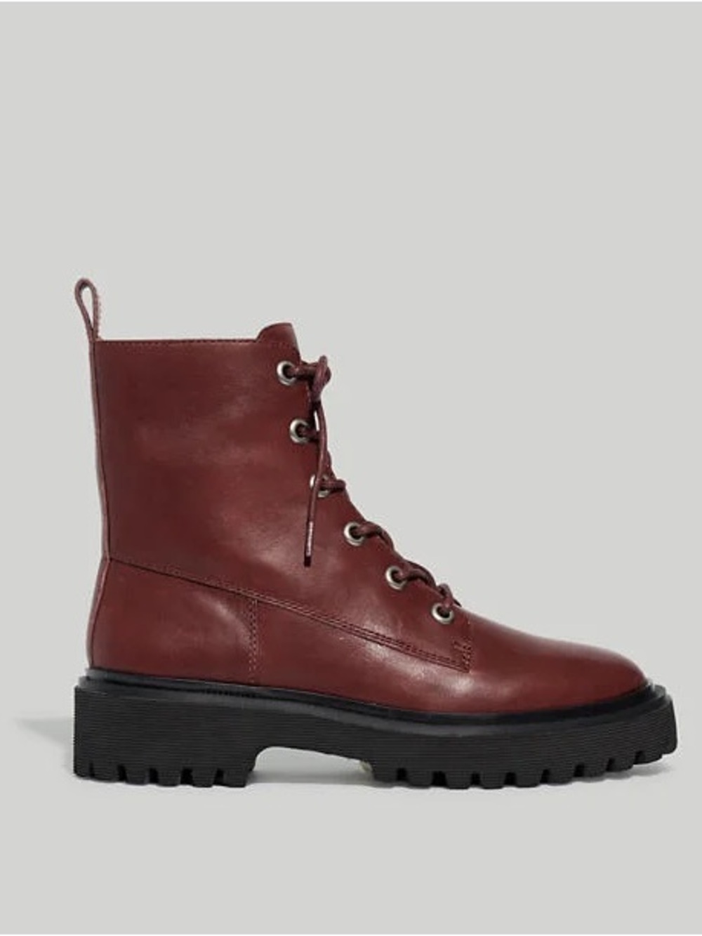 Madewell the Rayna lace up leather boots 10.5